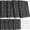DerBlue 8pcs Wick Replacement Filter and 4pcs Top Fill Humidifier Replacement Filters Compatible with LEVOIT Superior 6000S Smart Evaporative Humidifier