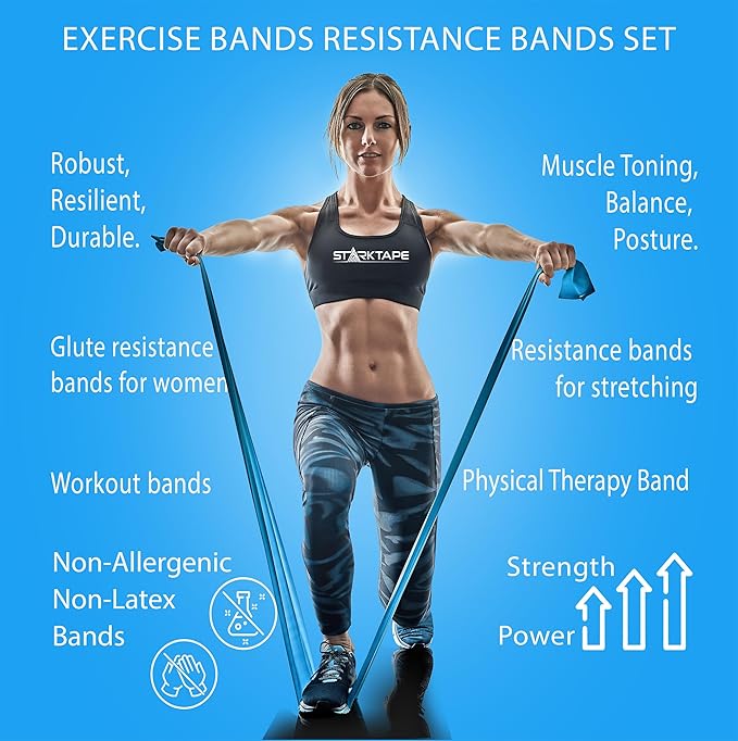 Resistance Bands Professional 8,16, 25, 50 Yards Bulk Rolls. Latex-Free Elastic Physical Therapy Band. No Scent, No Powder - Perfect for Home Exercise, Yoga, Pilates, Gym, Rehab, Workout-FlexoryFit
