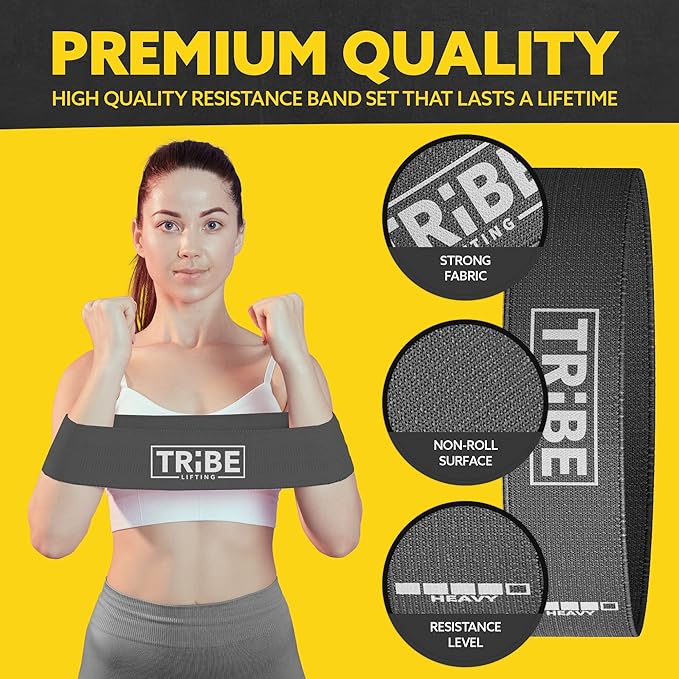 Fabric Resistance Bands for Working Out - Booty Bands for Women and Men - Exercise Bands Resistance Bands Set - Workout Bands Resistance Bands for Legs - Fitness Bands-FlexoryFit