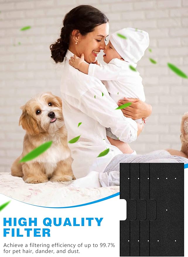 4-Pack Lint Filter for GE Profile Washer Dryer Combo - Compatible Replacement for GE WH01X35719 with Dryer Vent Brush Included