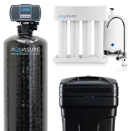Aquasure 64, 000 Grains Whole House Water Filter Bundle by Aquasure