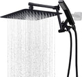G-Promise All Metal 12 Inches Rainfall Shower Head with Handheld Spray Combo, 3 Settings Diverter, Adjustable Extension Arm with Lock Joints, 71 Inches Stainless Steel Hose (Oil Rubbed Bronze)