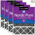 Nordic Pure 20x25x5 Honeywell Replacement Air Filters MERV 8 Pleated + Carbon 4 by NordicPure