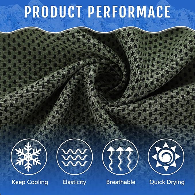 Hosuly 30 Pack Cooling Towels, 40"x12" Ice Breathable Soft Chilly Sweat Rag Microfiber Workout Rags for Gym Cooling Towels for Neck and Face for Yoga Golf Sport Running-FlexoryFit
