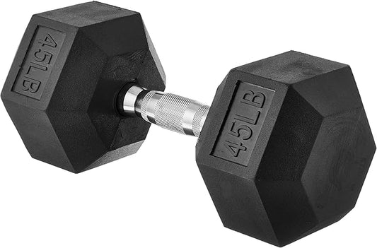 Amazon Basics Rubber Hex Dumbbell Hand Weight-FlexoryFit