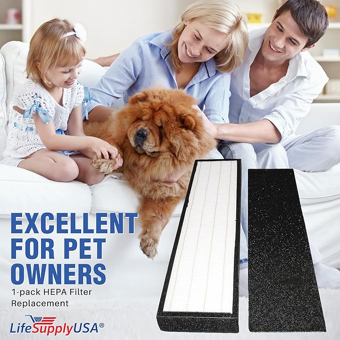 LifeSupplyUSA True HEPA Replacement Compatible with GermGuardian FLT5000/FLT5111 AC5000 Series Air Cleaners, Filter C