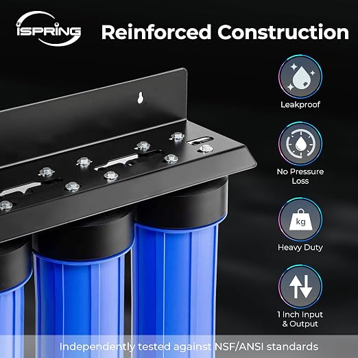 iSpring Iron, Hydrogen Sulfide, Manganese Whole House Water Filter System - Image 2