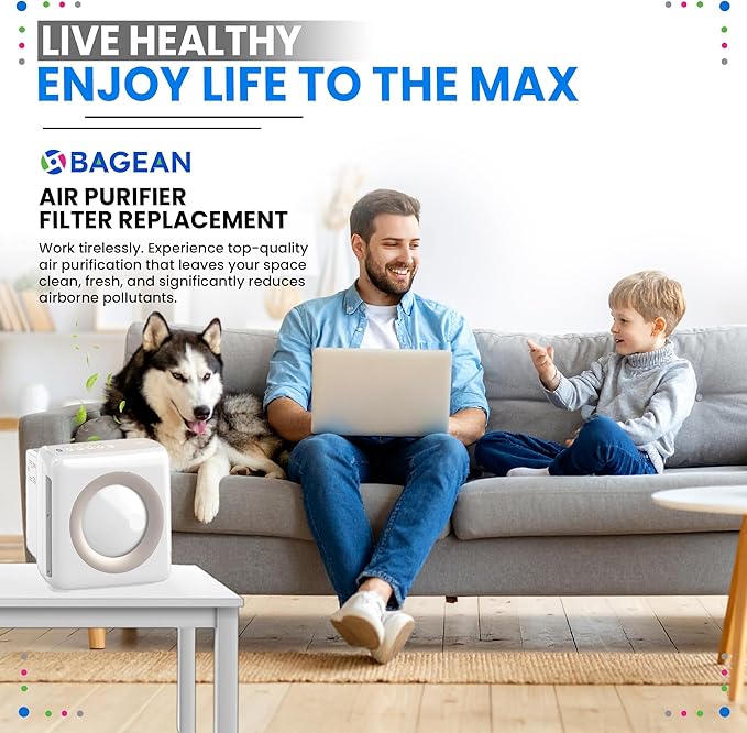 Bagean AP-1512HH Filter Replacement Compatible with Coway Airmega AP-1512HH Mighty & 200M Air Purifier - Fits Coway Filter Replacement - AP 1512HH Filters Freshens the Air (2 Main + 4 Carbon)