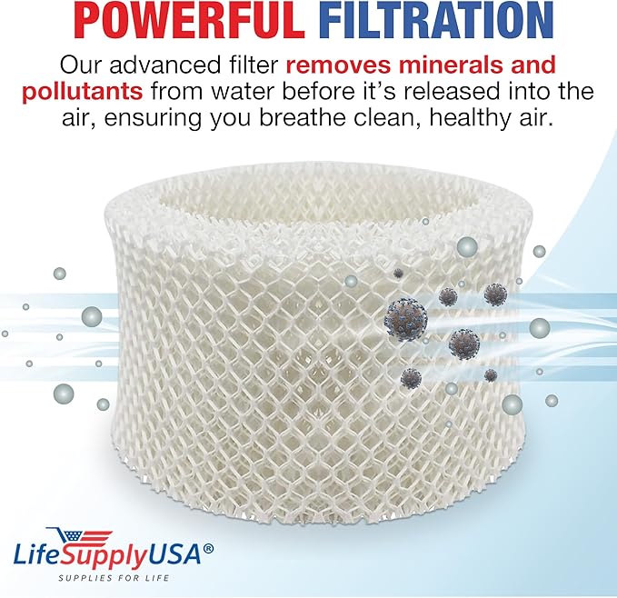 LifeSupplyUSA Humidifier Filter Replacement Wick Filter A Compatible with Honeywell HAC-504 HAC-504AW HAC504V1 HCM-1000 HCM-2000 HCM-300 Series
