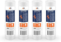 Aquaboon Whole House 1 Micron 10 x 2.5 PP Grooved Sediment Water Filter Cartridge Replacement Compatible with AP110, WHKF-GD05, CFS110, P5, 4-Pack