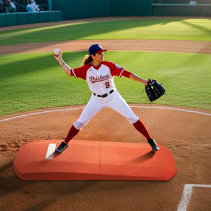 VEVOR Pitching Mound, Baseball Game Mound, Indoor/Outdoor Pitching Practice and Training Equipment, Softball Pitching Aids with Antifade Turf and Pitching Rubber-FlexoryFit