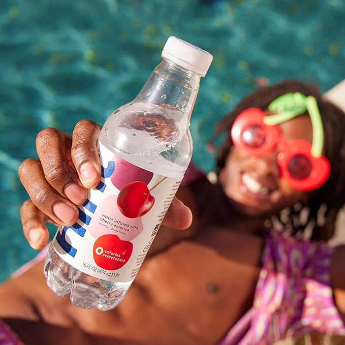 Hint Fruit-Infused Bottled Water, Cherry - Sugar Free Flavored Water with Zero Calories, Naturally Flavored, and No Artificial Sweeteners - 16 Fl Oz (Pack of 12)-FlexoryFit