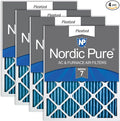 Nordic Pure 12x24x1 Pleated MERV 7 Air Filters 4 Pack by NordicPure