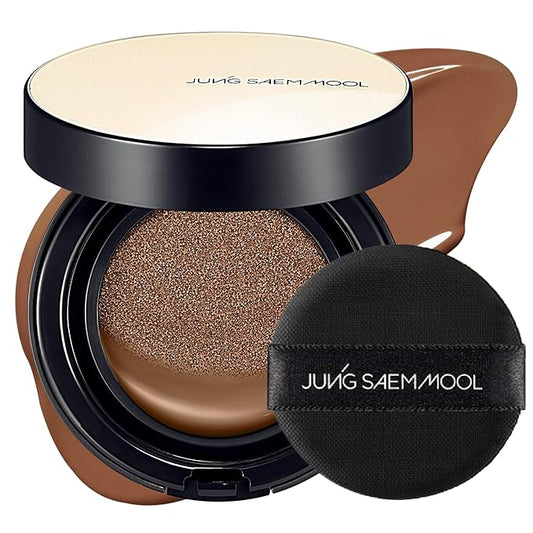 JUNG SAEM MOOL Essential Skin Nuder Cushion 38C Maroon 0.49 Fl Oz, No Refill, Natural Radiant Finish Cushion Foundation with Buildable Coverage, Lightweight Texture, Korean Foundation Makeup-FlexoryFit