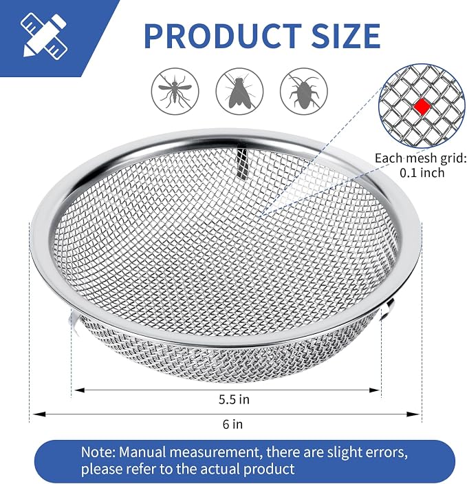 6" Rain Barrel Mesh Cover for Rain Barrels, Never Rust -Kitchen Wash Colander - Image 3