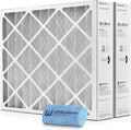 Honeywell 20x25x4 Air Filter Replacement MERV 11, FC100A1037 Pleated HVAC AC Furnace Filters with Wholesalehome Cleaning Cloth, 2-Pack (Actual Size: 19.94 x 24.88 x 4.38 Inches)