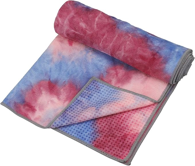 Yoga Towel, Non-Slip Hot Yoga Towel Anti-Slip Waffle Texture, 100% Absorbent Odorless Microfiber Yoga Blanket, Standard Size 72 x 24 x 0.2 inches Cushion Towel for Hot Yoga, Bikram, Pilates1-FlexoryFit