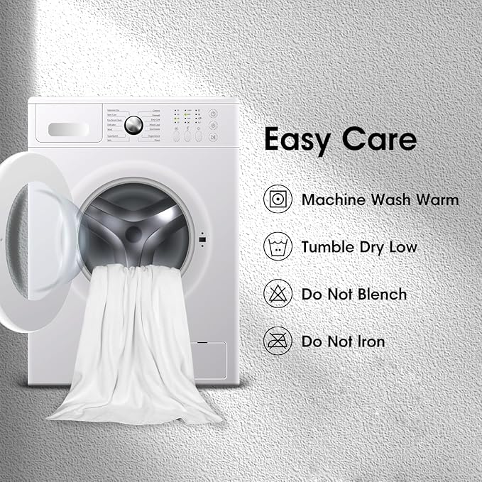JML Microfiber Bath Towels, Bath Towel Sets (6 Pack, 27" x 55") - Extra Absorbent and Fast Drying, Multipurpose White Microfiber Towel for Bath, Beach, Pool, Sports, Yoga-FlexoryFit