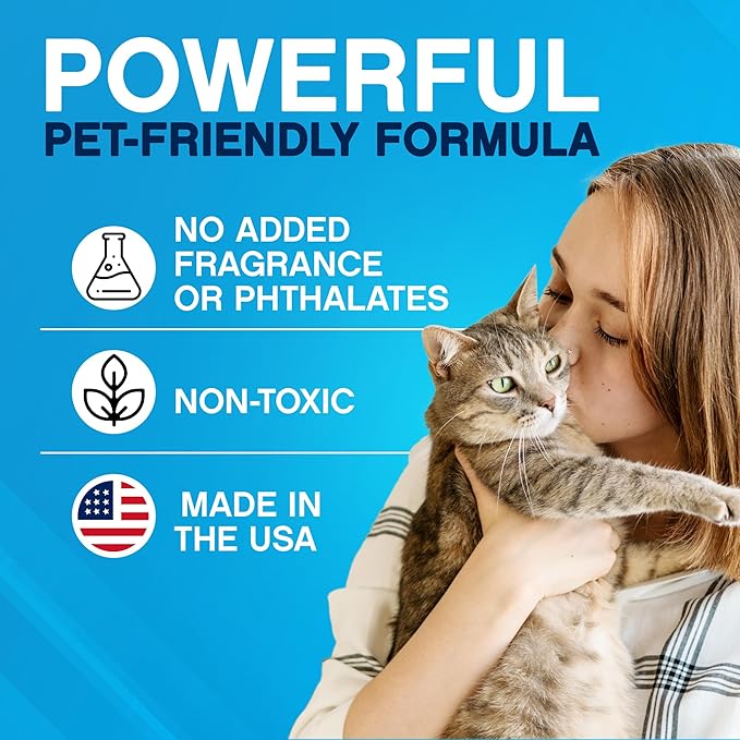 NonScents Cat Litter Deodorizer - Litter Box Odor Eliminator - Less Scooping Extends Kitty Litter Lifespan - Fragrance-Free Formula Eliminates Unpleasant Cat Odors - Fresh Scent Litter Pans (4-Pack)
