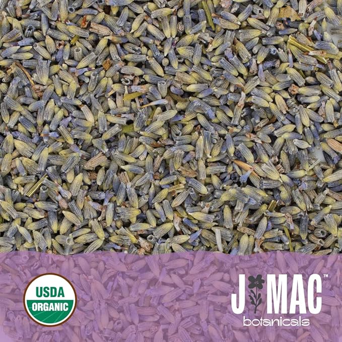 J MAC BOTANICALS, Organic Lavender Flower (2 oz), Dried Lavender Flowers, Buds-FlexoryFit