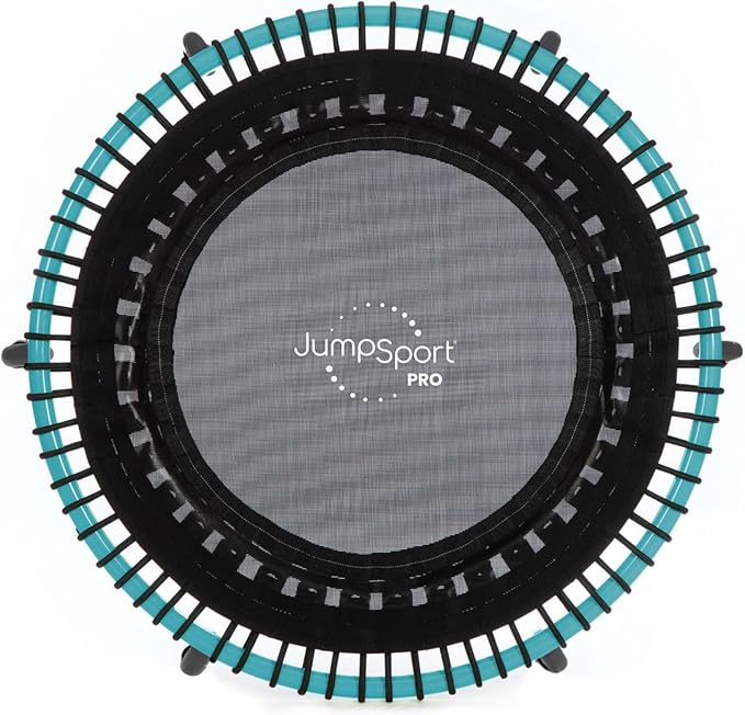 JumpSport 350 PRO Indoor Heavy Duty Fitness Trampoline, 39-inch | 36 Premium EnduroLast 4 Elastic Cords | Customized Bounce with 7 Settings | 300 lb Wt. Rating | 60-Day Free Trial to 350+ Videos-FlexoryFit