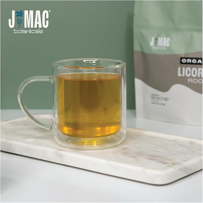 J Mac Botanicals Organic Licorice Root Tea, Cut and Sifted, Dried Herb, regaliz raiz organico-FlexoryFit