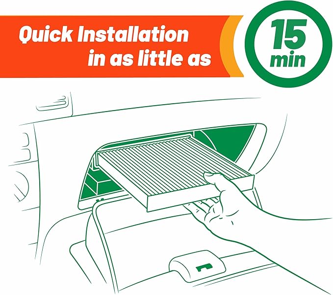 FRAM Fresh Breeze Cabin Air Filter Replacement for Car Passenger Compartment w/ Arm and Hammer Baking Soda, Easy Install, CF11177 for Select Nissan Vehicles , white