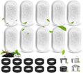 TuTuYa 20PCS Cat Water Fountain Filter, 10 Pack Cat Fountain Filter Replacement with 10 Sponges, for 108oz/3.2L & 67oz/2L Stainless Steel Pet Water Dispenser