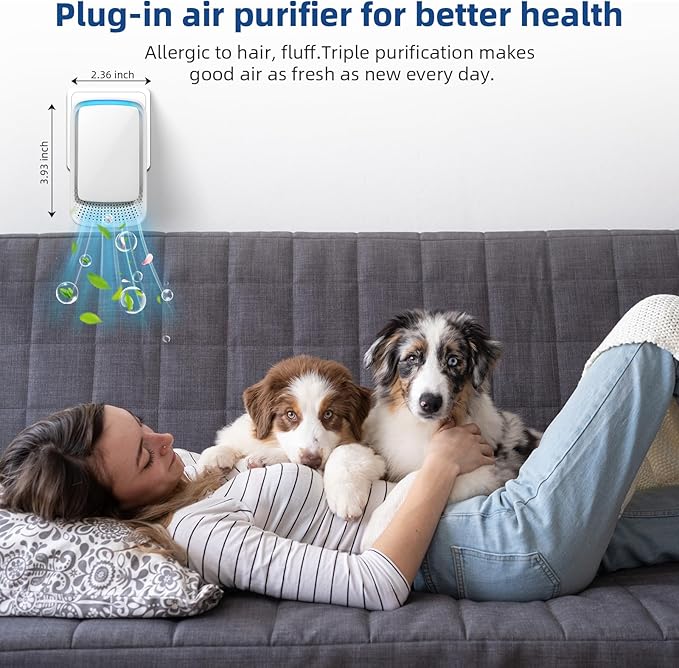 8Pack Air Purifier Plug In,Filterless Mobile Air Ionizer,Quiet Operation Air Freshener for Home,Office,Kitchen,Negative Air Ionizer for Home Use,Portable Mini Air Cleaner for Smoke Dust,Pets,Odor