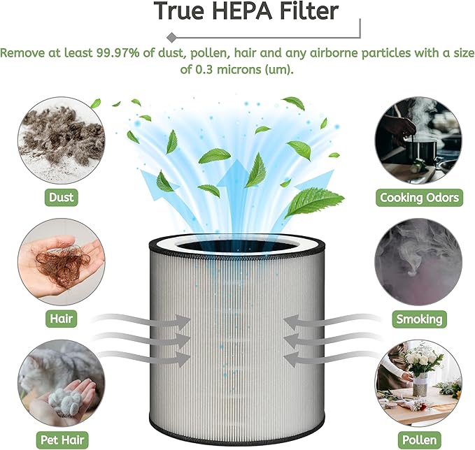 Nispira C610 Replacement Filter Z for Winix C610 Air Purifier 1712-0121-00 H13 Grade True HEPA with Activated Carbon, 1 Pack