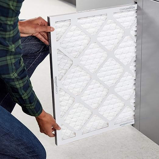 Amazon Basics 20x25x1 Air Filter 6 Pack, MERV 8 AC Furnace Filters (Actual Size: 19.75" x 24.75" x 0.75")