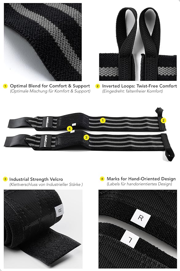 Fitgriff® Lifting Straps & Wrist Wraps (Bundle) Superior Support for Weightlifting & Gym Workouts - for Men and Women-FlexoryFit