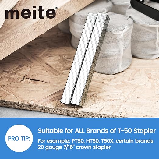 meite Heavy Duty Staples, 1/4 Inch Length T-50 Staples - Image 5