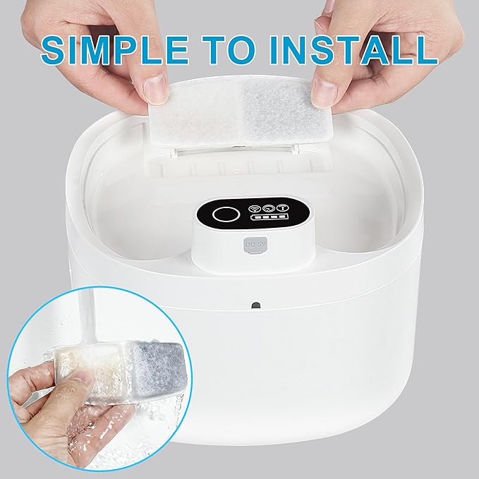 Cat Water Fountain Filters, 8 Pack Replacement Filters for Pet, Pre-Filter Sponges Set for Stainless Steel 67oz, 88oz, 95oz, 135oz Automatic Dog Pet Fountain Water Dispenser