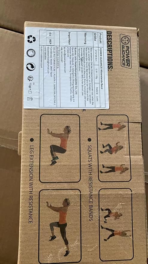 POWER GUIDANCE Pull Up Assist Bands - Stretch Resistance Band - Mobility Band - Powerlifting Bands - by Perfect for Body Stretching, Powerlifting, Resistance Training-FlexoryFit
