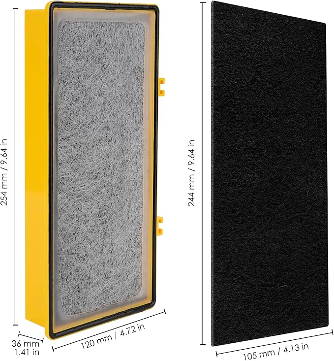 (12 Pack) AER1 Filter 4 HEPA Filters + 8 Carbon Booster Filters Compatible With Holmes AER1 Type Total Air Filter HAPF30AO-Odor Eliminator Filter, True HEPA Filter, Replacement Filter Accessories