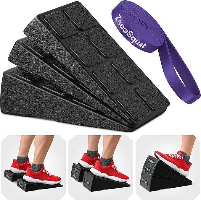 Squat Wedge - Squat Wedge Block 520 LBS Weight Capacity - Slant Board for Calf Stretching - Calf Stretcher Slant Board - yoga blocks-FlexoryFit