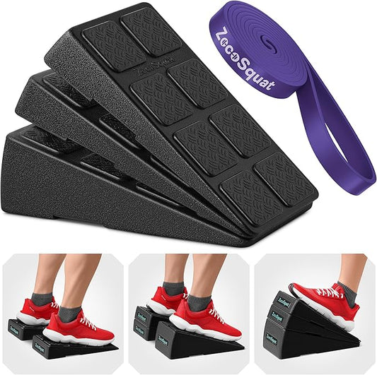 Squat Wedge - Squat Wedge Block 520 LBS Weight Capacity - Slant Board for Calf Stretching - Calf Stretcher Slant Board - yoga blocks-FlexoryFit