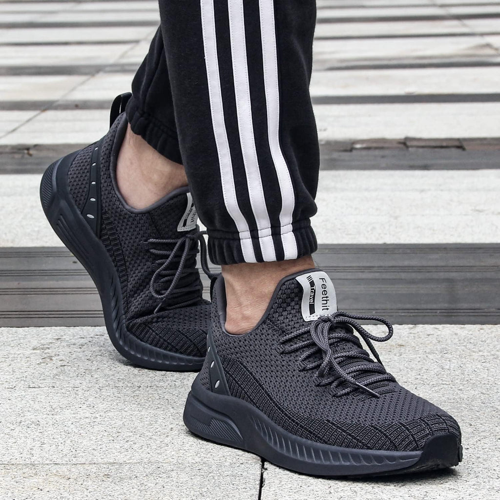 Feethit Mens Slip On Walking Shoes Blade Tennis Shoes Non Slip Running Shoes Lightweight Workout Shoes Breathable Mesh Fashion Sneakers