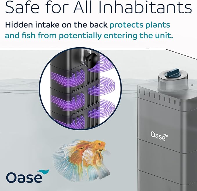 OASE EcoFlow 200 Internal Aquarium Filter, for Freshwater and Saltwater Tanks Up to 50 Gallons, Quiet, Customizable Water Flow, Multi-Stage Filtration