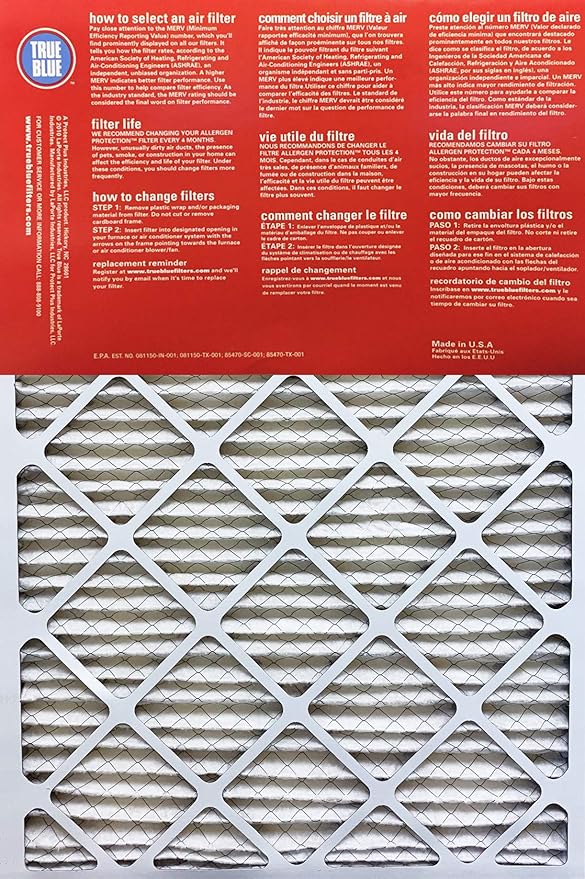 True Blue 320301.4 Allergen Air Filter, 4 Count (Pack of 1), White