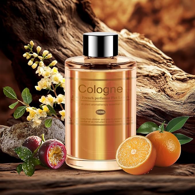 Car Air Freshener Refill for Men & Women 6.09 FL OZ /180ML-9 Month Cologne Scent Essential Oil Perfume, Essential Oil Made of Natural Plant Extracts, Compatible with Car Diffusers for Home/Office
