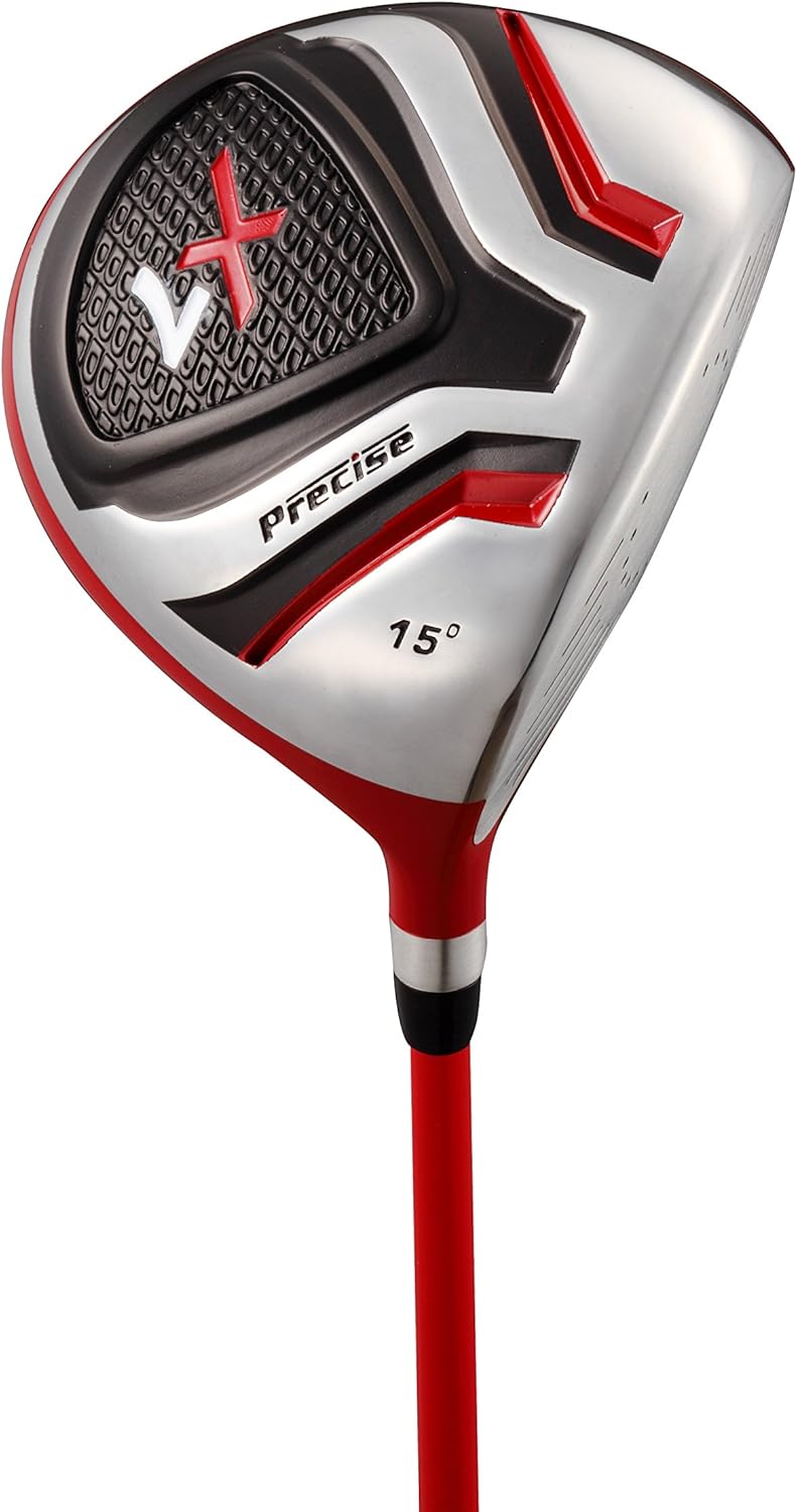 Precise X7 Kids Golf Clubs Set for Ages 3-5, 6-8, 9-12 | Right/Left Hand Girls & Boys Golf Clubs with Lightweight Graphite Shafts, Hybrid & Stand Bag