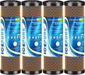 ICEPURE 1 Micron 2.5" x 10" Whole House Water Filter Coconut Shell Activated CTO Carbon and KDF Cartridge for Home, Compatible with WFPFC8002, WFPFC9001, FXWTC, SCWH-5, WHEF-WHWC, AMZN-SCWH-5, 4PACK
