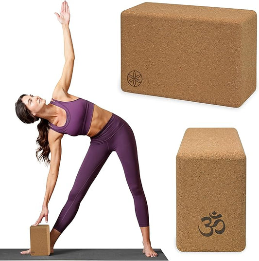 Gaiam Yoga Block - Supportive Latex-Free Eva Foam - Soft Non-Slip Surface with Beveled Edges for Yoga, Pilates, Meditation - Yoga Accessories for Stability, Balance, Deepen Stretches-FlexoryFit