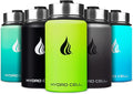 HYDRO CELL Stainless Steel Insulated Water Bottle with Straw - For Cold & Hot Drinks - Metal Vacuum Flask with Screw Cap and Modern Leakproof Sport Thermos for Adults (Neon 14oz)