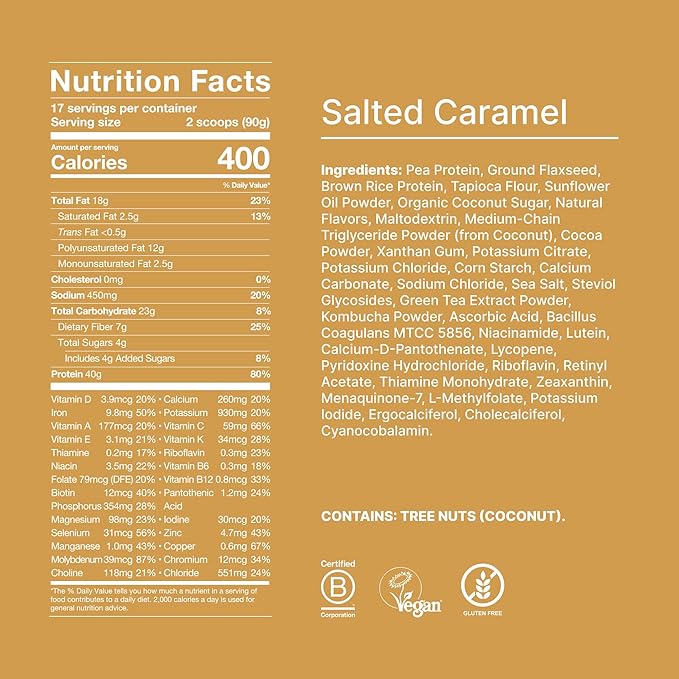 Huel Black Edition | Salted Caramel 40g Vegan Protein Powder | Nutritionally Complete Meal | 27 Vitamins and Minerals, Gluten Free | 17 Servings | Scoop not included to reduce plastic-FlexoryFit