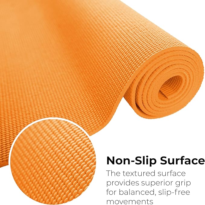 Hello Fit 10-Pack Yoga Mat, 68" x 24" Non Slip Exercise Mat, 4mm Thick Gym Mat for Fitness and Stretching, Bulk Non Toxic Yoga Mats for Schools and Studios-FlexoryFit