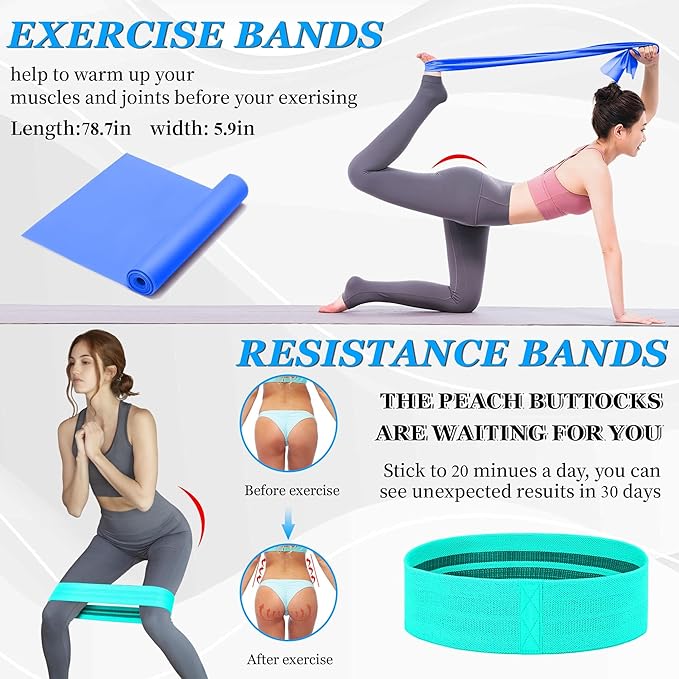 Yoga Wheel Set, Wheel Foam Roller with Back Cracker Roller for Pain Relief & Deep Tissue Massage and Stretching 500lbs Capacity, Trigger Point Therapy Massage Ball, Yoga Blocks 2 Pack with Strap-FlexoryFit