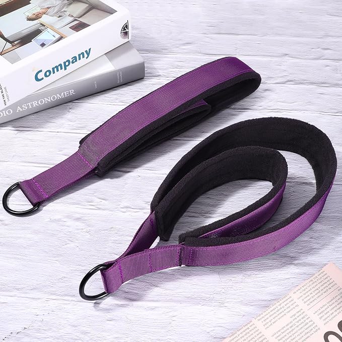 TOBWOLF Pilates Straps - Double Loop D-Ring Straps for Reformer, Padded, Home Gym Workout-FlexoryFit